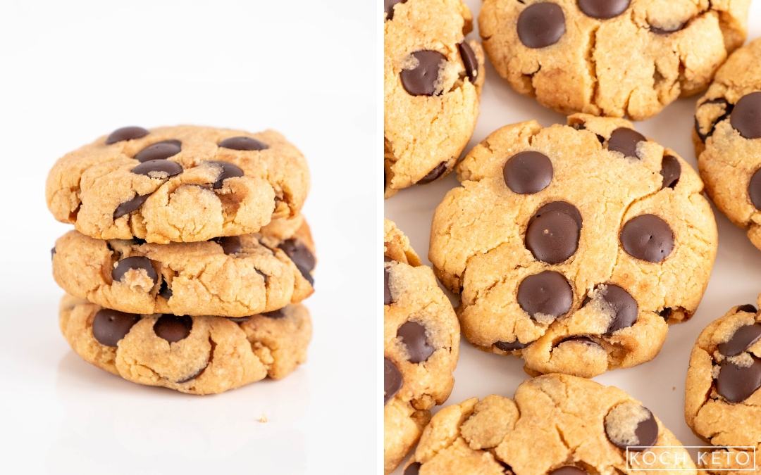 Chewy Keto Chocolate Chip Cookies Desktop Featured Image