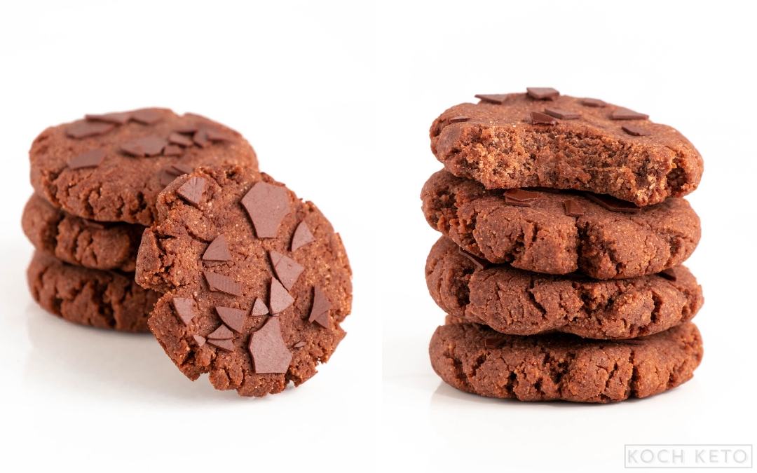 Chewy Keto Chocolate Cookies Desktop Featured Image