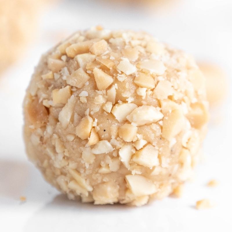 Crunchy Keto Peanut Butter Fat Bombs Mobile Featured Image