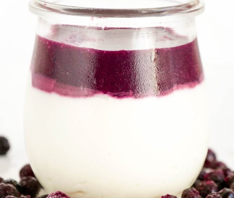 Keto Blueberry Cheesecake in a Jar