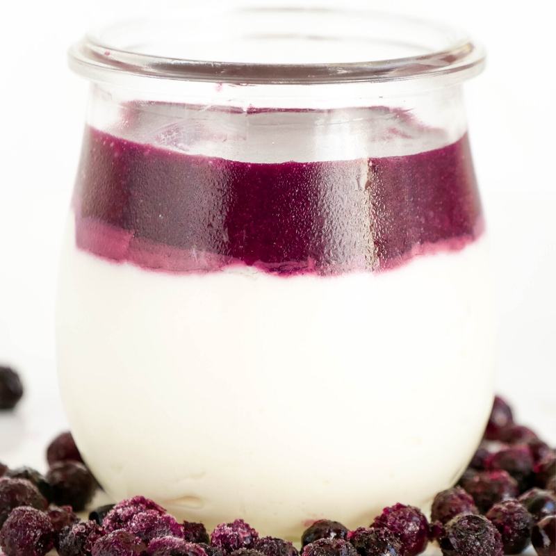 Keto Blueberry Cheesecake In A Jar Mobile Featured Image