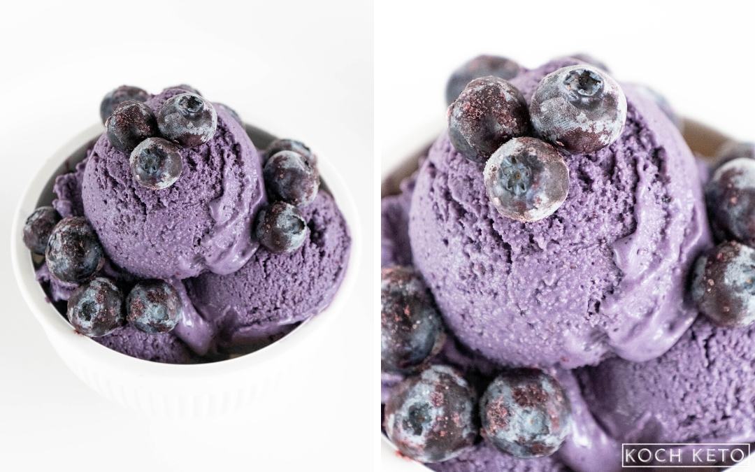 Keto Blueberry Ice Cream Desktop Featured Image