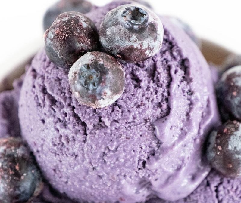 Keto Blueberry Ice Cream