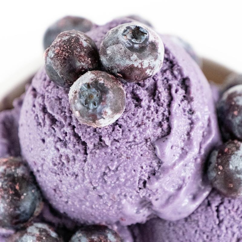 Keto Blueberry Ice Cream Mobile Featured Image
