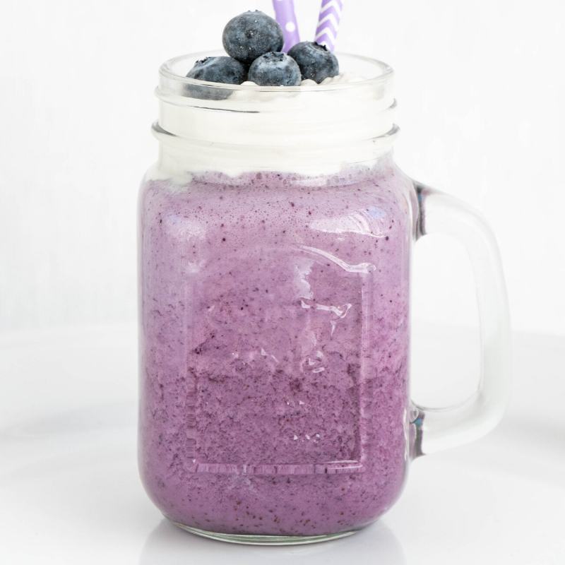 Keto Blueberry Milkshake Mobile Featured Image
