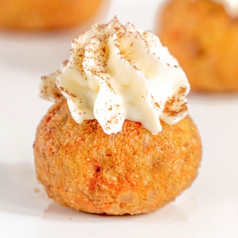 Keto Carrot Cake Fat Bombs Mobile Featured Image