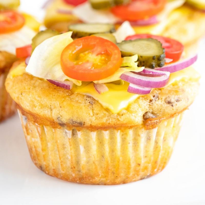 Keto Cheeseburger Muffins Mobile Featured Image