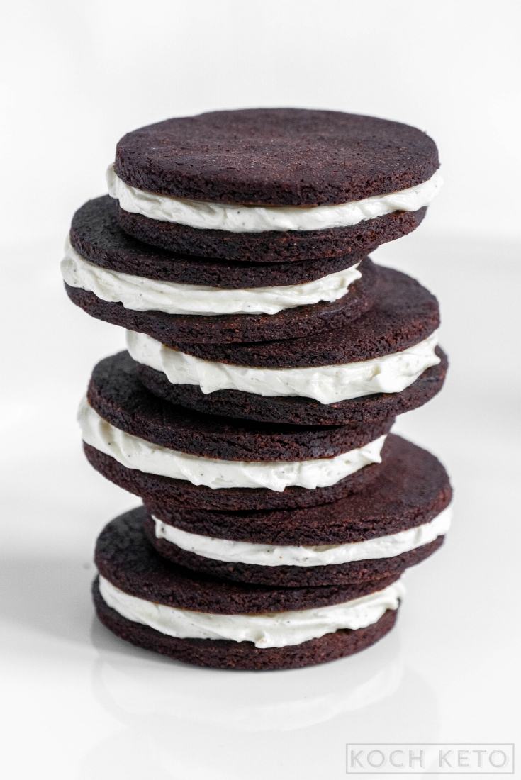 Keto Chocolate And Vanilla Sandwich Cookies Image #1