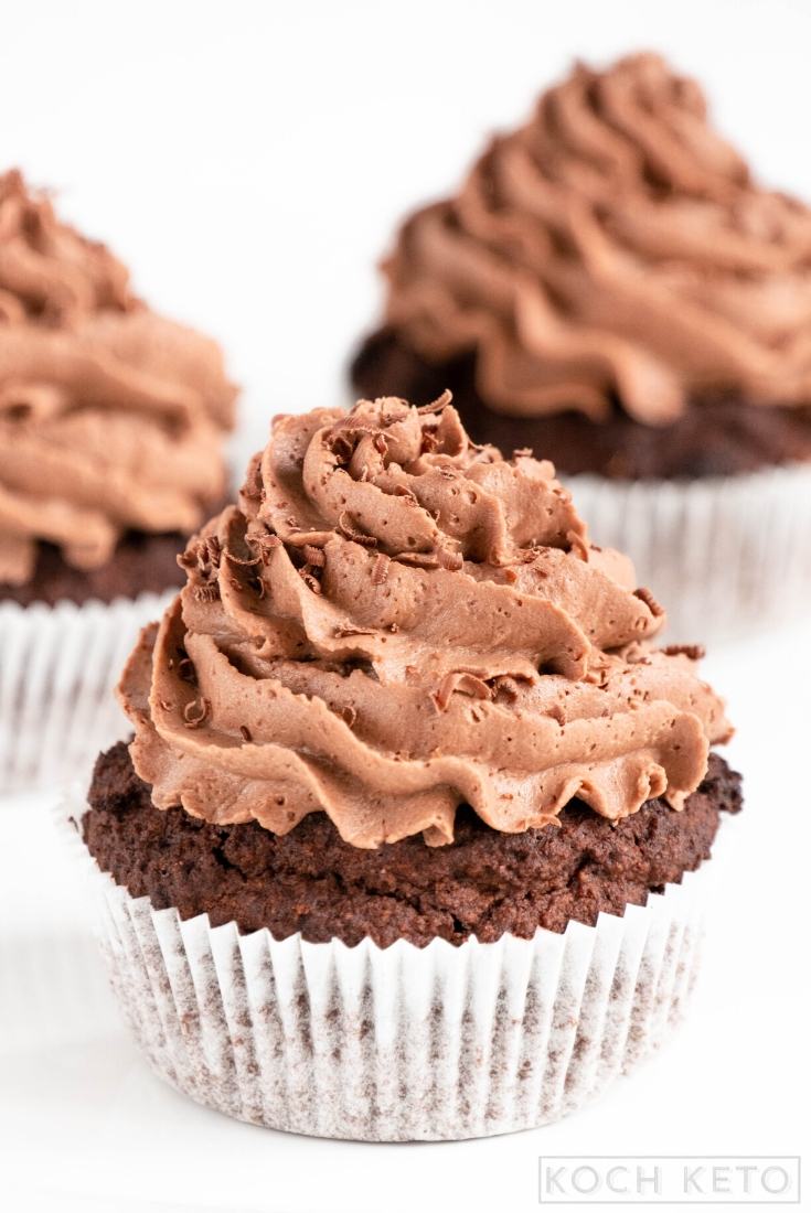 Keto Chocolate Cupcakes With Chocolate Buttercream Frosting Image #2