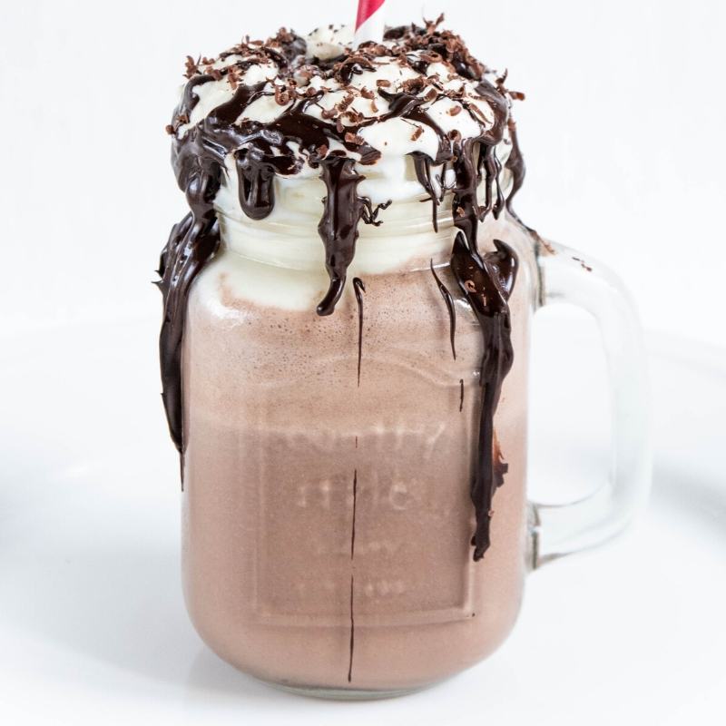 Keto Chocolate Milkshake Mobile Featured Image