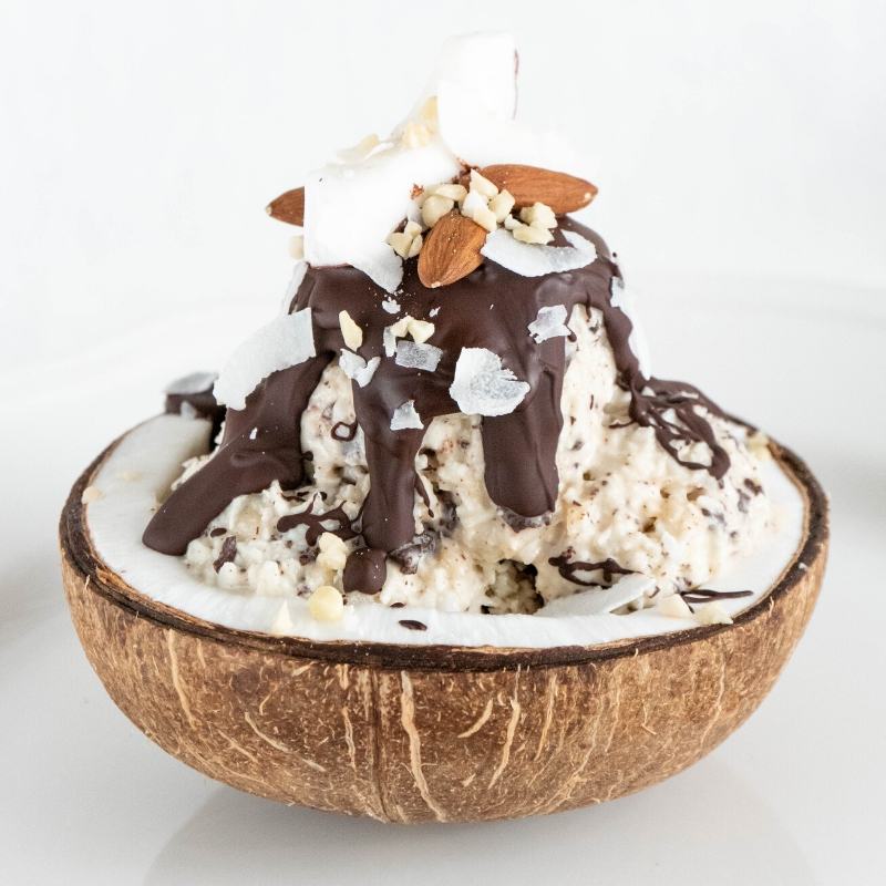 Keto Coconut Almond Ice Cream Mobile Featured Image