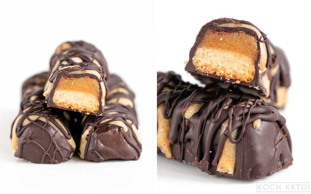Keto Cookie Caramel Chocolate Bar Desktop Featured Image