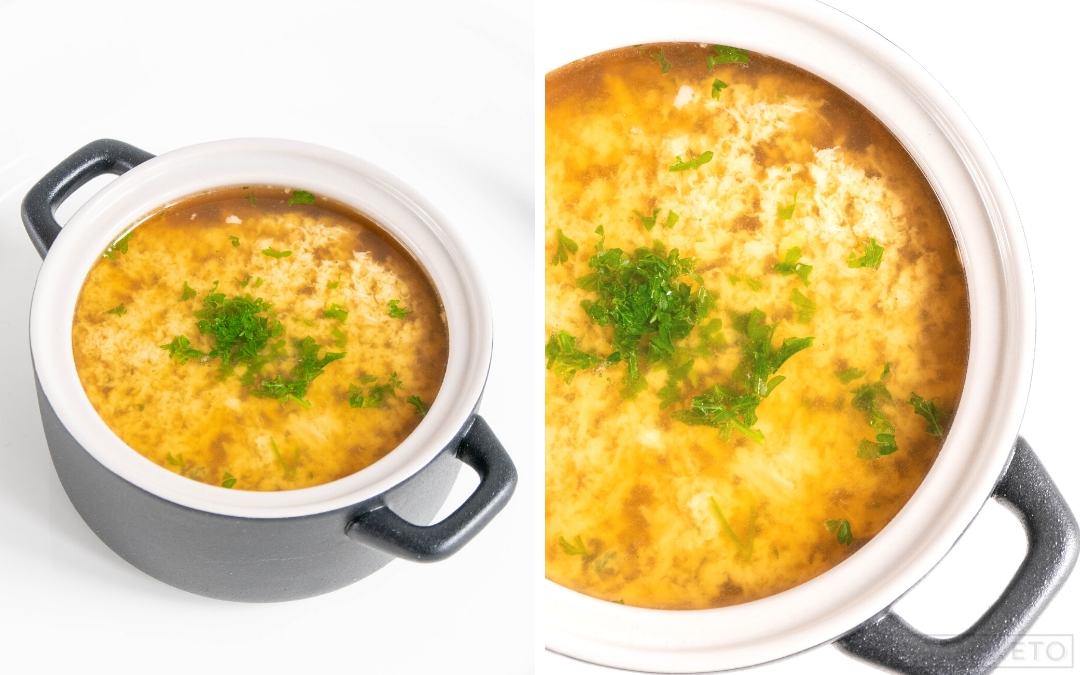 Keto Italian Egg Drop Soup Desktop Featured Image