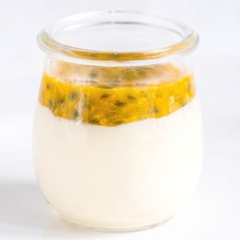 Keto Passion Fruit Cheesecake in a Jar