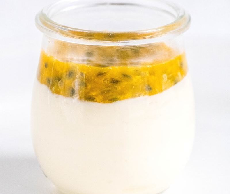 Keto Passion Fruit Cheesecake in a Jar