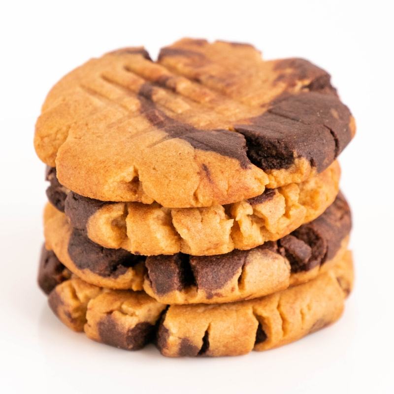Keto Peanut Butter And Chocolate Swirl Cookies Mobile Featured Image