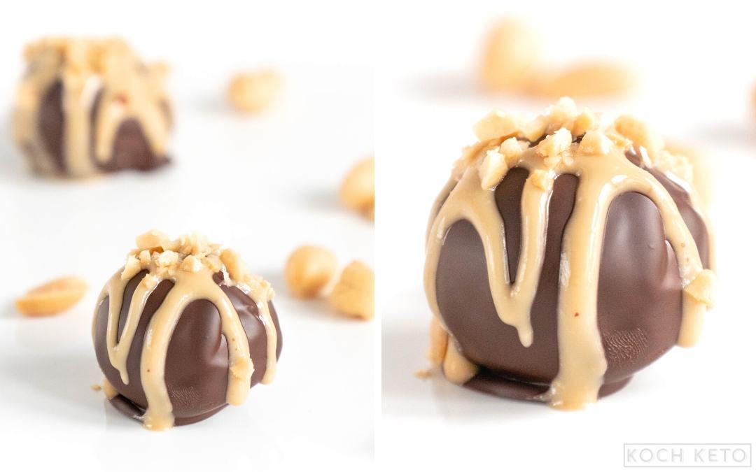 Keto Peanut Butter Chocolate Fat Bombs Desktop Featured Image
