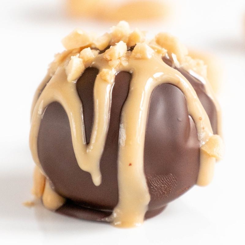 Keto Peanut Butter Chocolate Fat Bombs Mobile Featured Image
