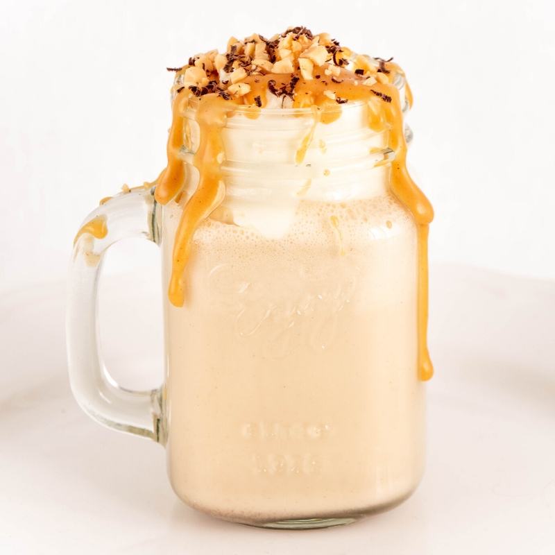 Keto Peanut Butter Milkshake Mobile Featured Image