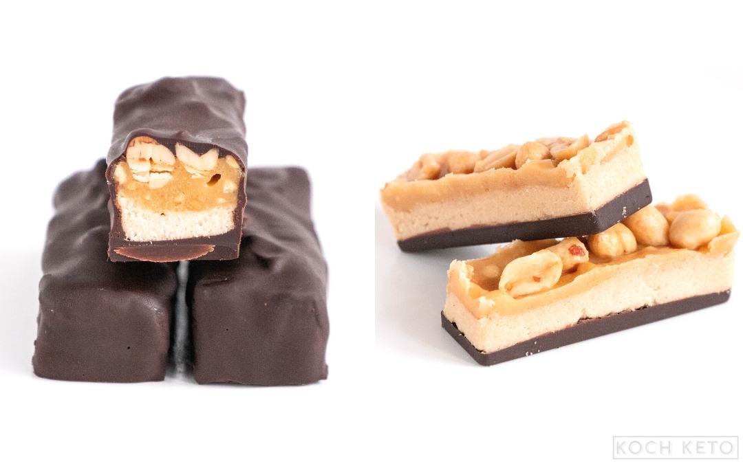 Keto Peanut Caramel Chocolate Bar Desktop Featured Image
