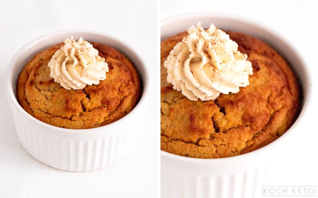 Keto Pumpkin Pie Mug Cake Desktop Featured Image