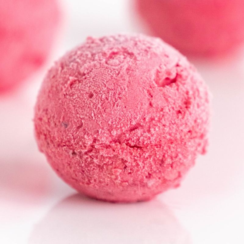 Keto Raspberry Cheesecake Fat Bombs Mobile Featured Image