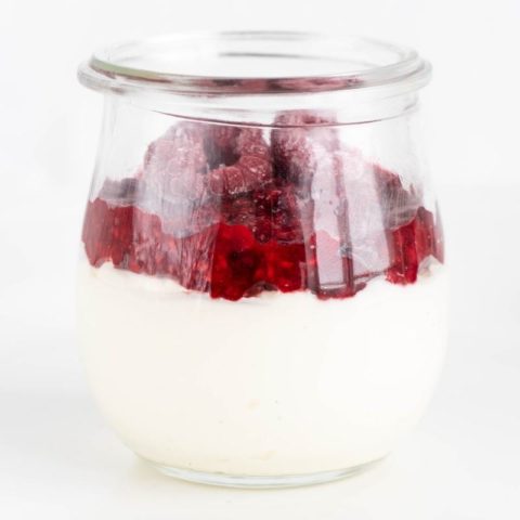 Keto Raspberry Cheesecake in a Jar