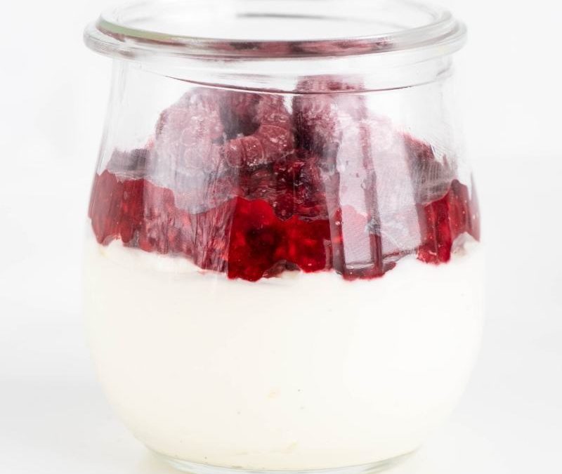 Keto Raspberry Cheesecake in a Jar