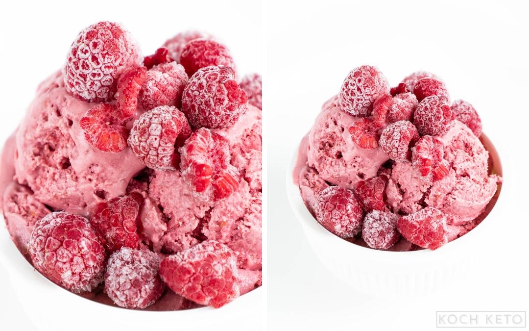 Keto Raspberry Ice Cream Desktop Featured Image