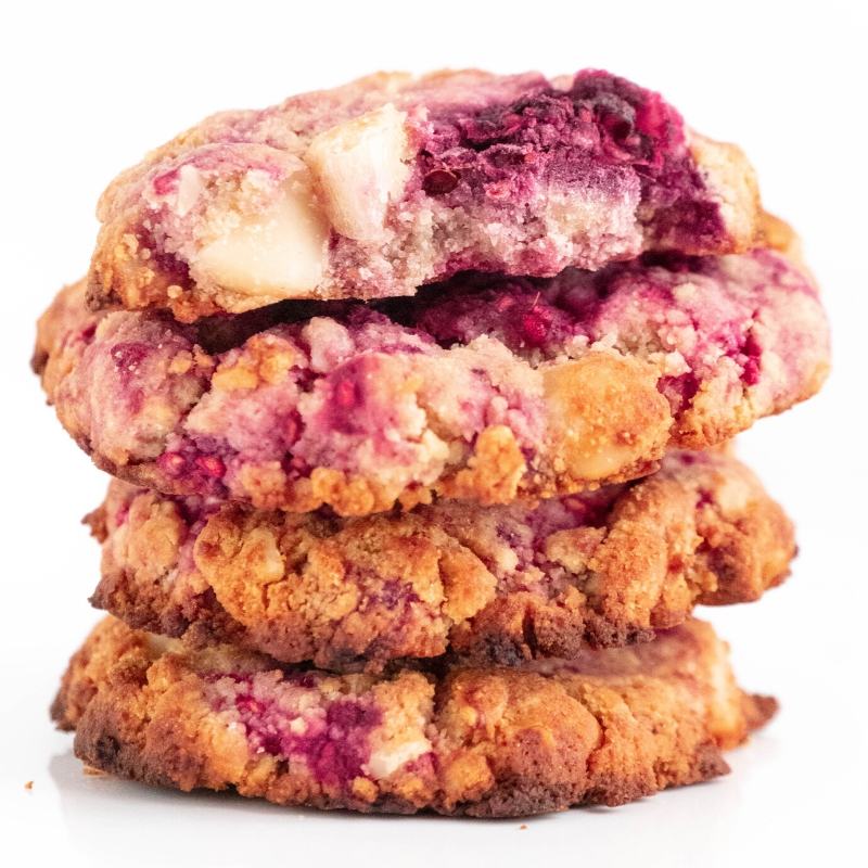 Keto Raspberry Macadamia Cookies Mobile Featured Image