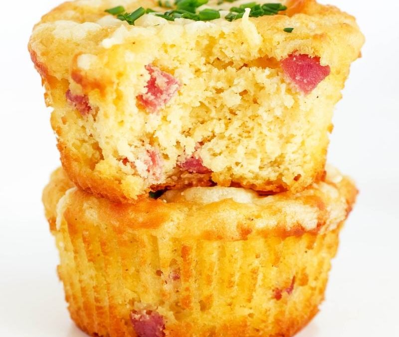 Keto Salami & Cheddar Breakfast Muffins