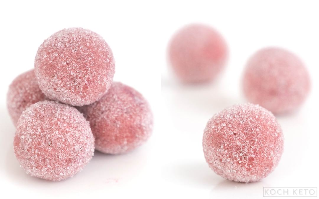 Keto Strawberry Fat Bombs Desktop Featured Image