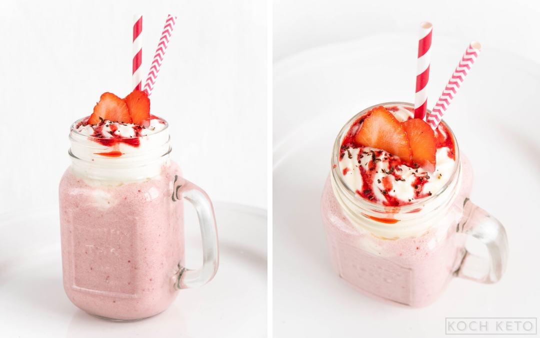 Keto Strawberry Milkshake Desktop Featured Image
