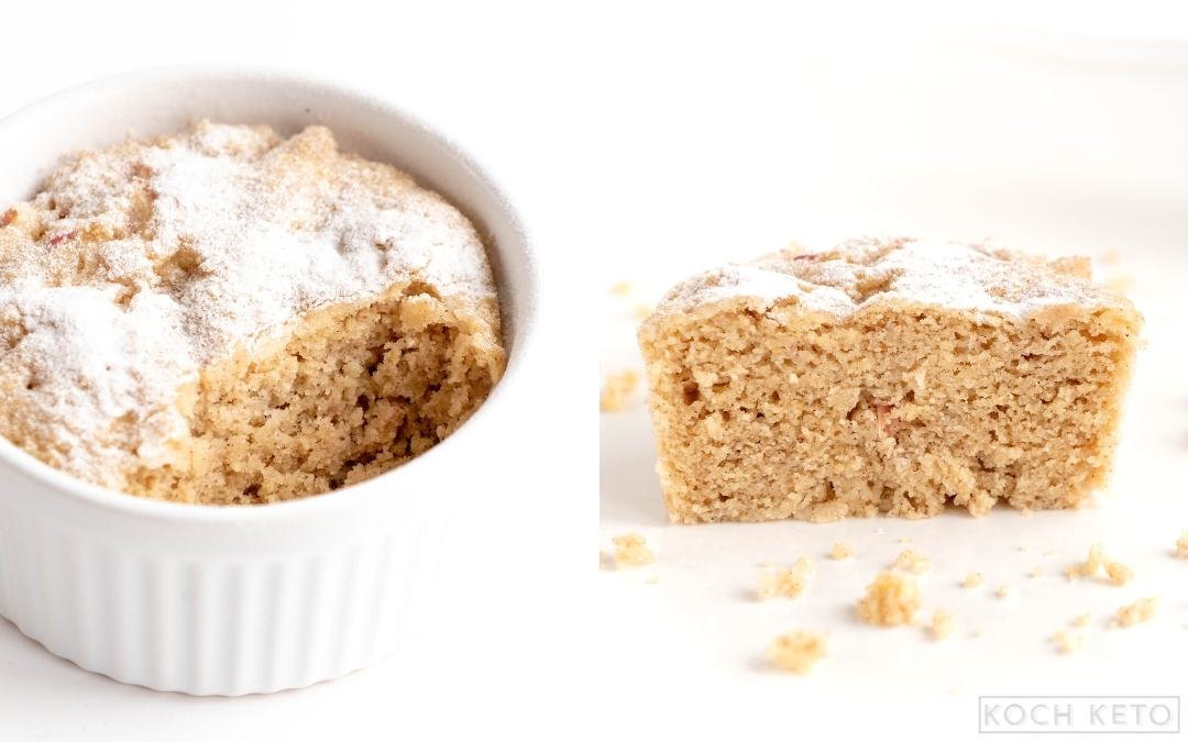 Keto Apple Cinnamon Mug Cake Desktop Featured Image