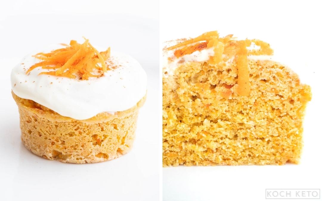 Keto Carrot Mug Cake Desktop Featured Image