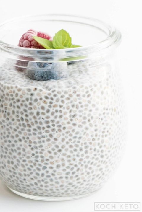 Easy Sugar Free Keto Vanilla Chia Pudding