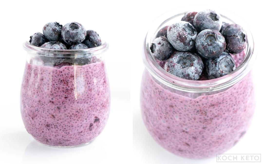 Keto Blueberry Chia Pudding Desktop Featured Image