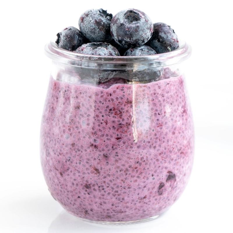 Keto Blueberry Chia Pudding Mobile Featured Image