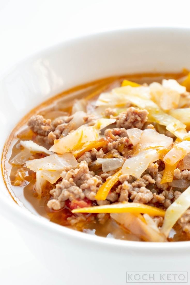Keto Cabbage Soup With Ground Beef Image #1