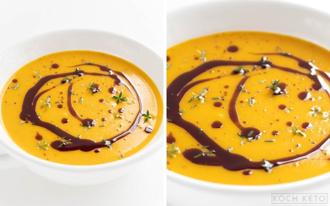 Keto Pumpkin Soup with Ginger and Coconut Milk Desktop Featured Image
