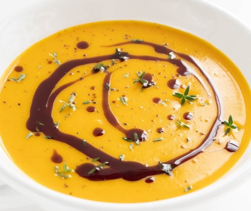 Keto Pumpkin Soup with Ginger & Coconut Milk