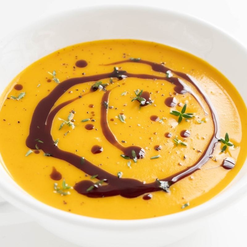Keto Pumpkin Soup with Ginger and Coconut Milk Mobile Featured Image