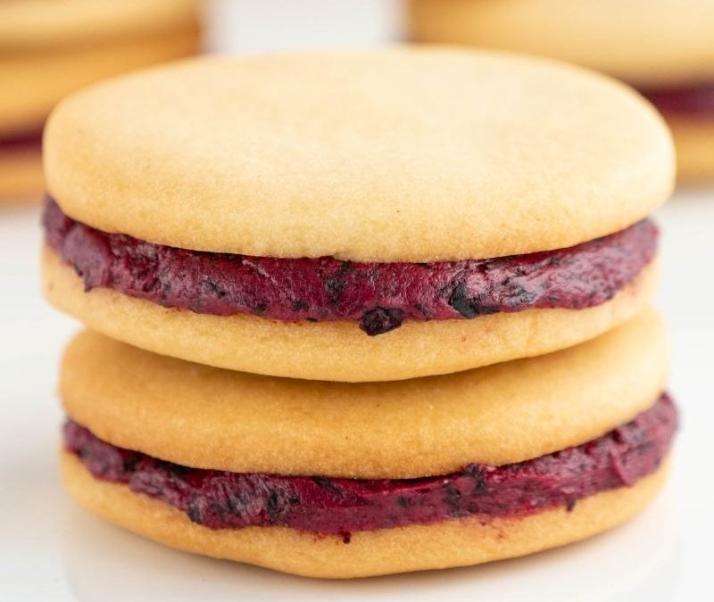 Keto Blueberry Sandwich Cookies