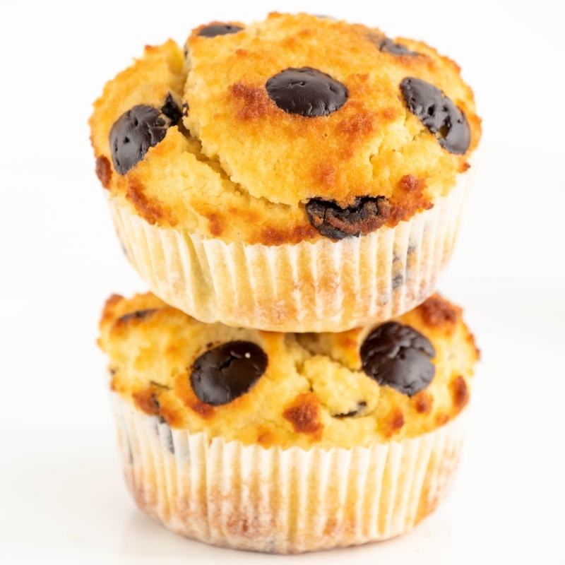 Keto Chocolate Chip Muffins Mobile Featured Image