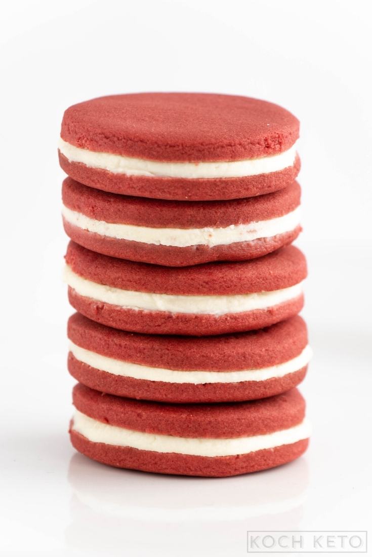 Keto Red Velvet Sandwich Cookies Image #2