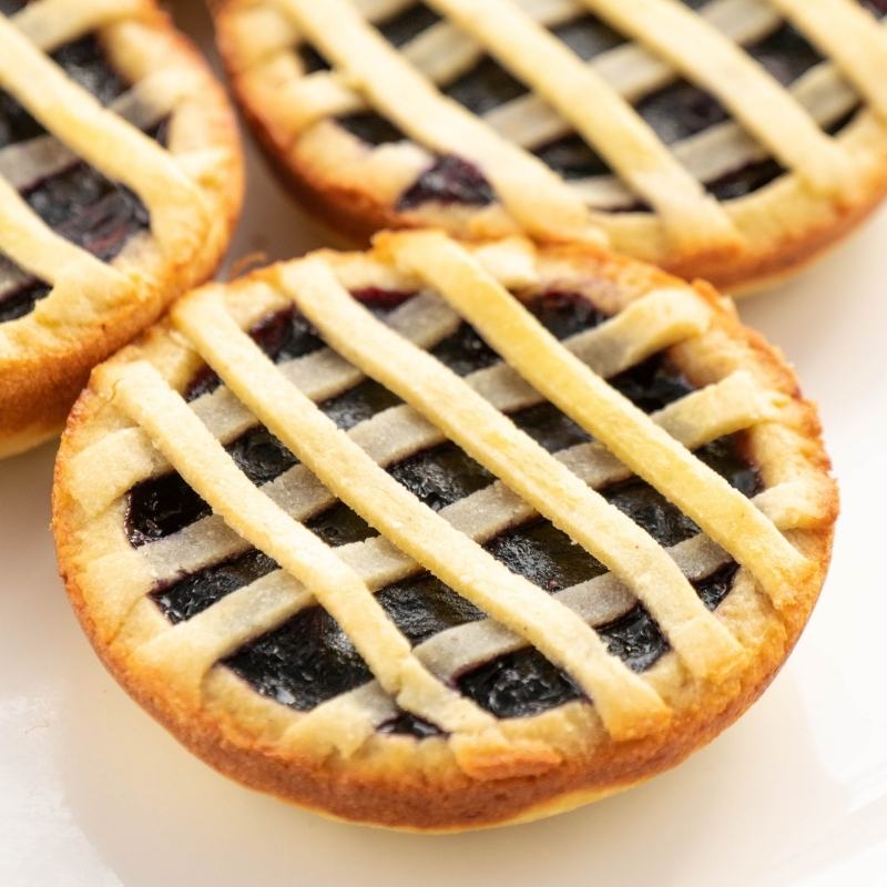 Mini Keto Blueberry Pies Mobile Featured Image